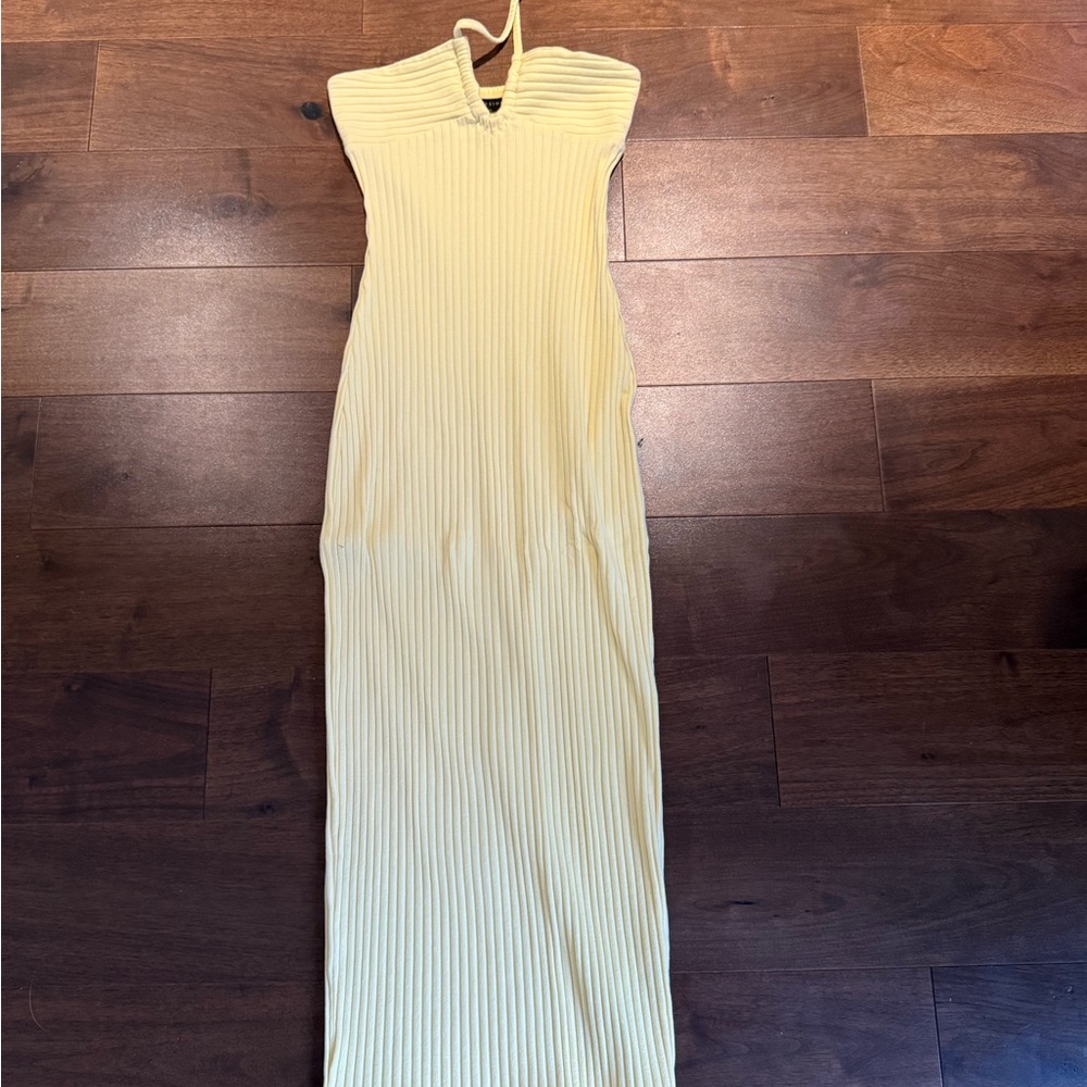 ASOS Strapless Yellow Dress